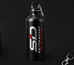Trinkflasche in Vereinsfarben mit Logo